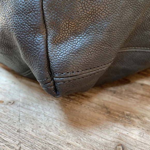 CHANEL COCO CABAS XL charcoal/black caviar leather tote with silver hardware. - Picture 10 of 17